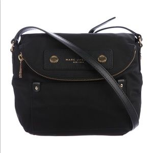 EUC MARC JACOBS Leather-Trimmed Nylon Crossbody